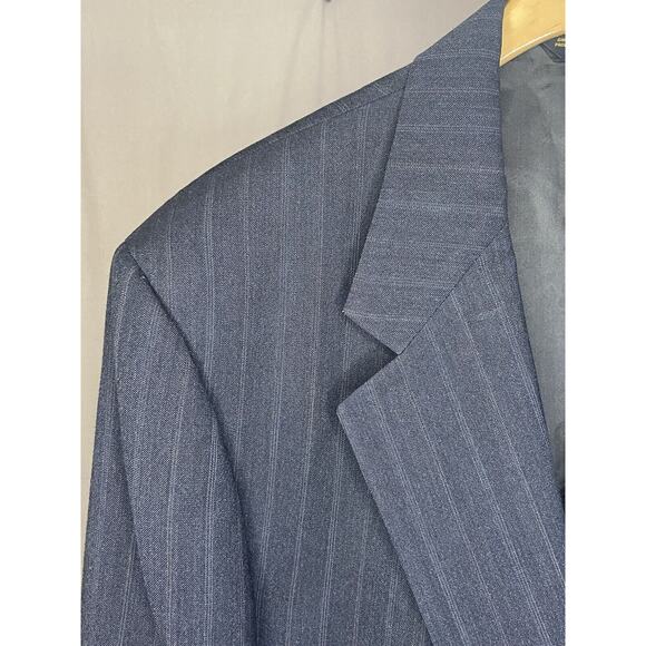 Turnbury Wool Striped Suit Jacket Men 46R Corpcore Professional Timeless Sleek - Picture 7 of 9